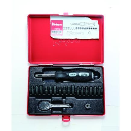 KOKEN 2276 - Jeu d'embouts 1/4" en coffret (19 pcs)