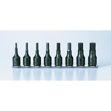 KOKEN RS3010M-38/8 - Jeu 3/8" douille tournevis 6-pans mâle metrique (8 pcs.)