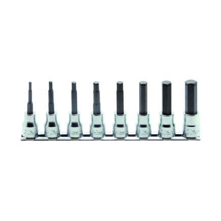 KOKEN RS3015M/8-L62 - Jeu 3/8" 62mm clés à douille hexagonales avec bague d'étanchéité (8 pcs.)