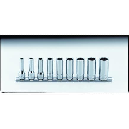 KOKEN RS3300A/9 - Jeu 3/8" douille 6-pans longue pouce (9 pcs.)