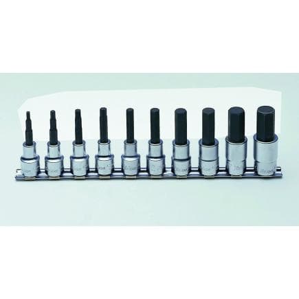 KOKEN RS4010A/10-L60 - Jeu 1/2" douille tournevis 6 pans mâle pouce (10 pcs.)