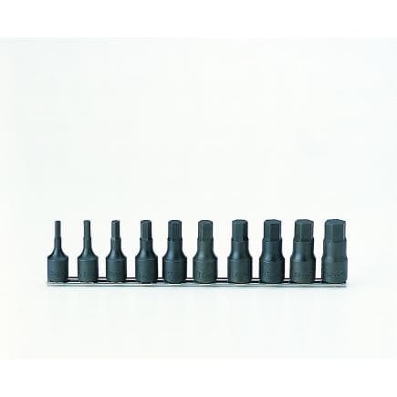 KOKEN RS4012A/10-L60 - Jeu 1/2" 60mm douille tournevis 6 pans mâle pouce (10 pcs.)