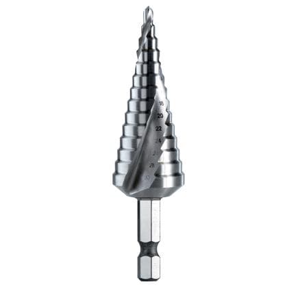 KRINO 0124104 - Forets étages hélicoïdaux HSS 1/4"