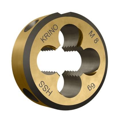 KRINO 12067205X08 - Filières rondes avec diamètre exterieur HSS-G TIN