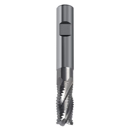 KRINO 240170600 - Fraises à rainurer HSS-CO 8% avec quatre dents et queue Weldon à des fins d'ébauche série courte