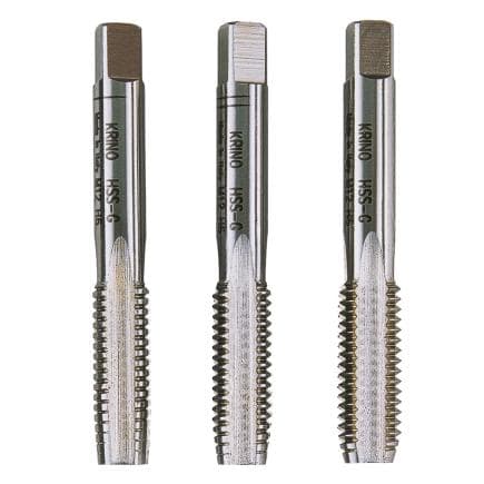 KRINO 1010204X07 - Jeux de HSS-G tarauds à main avec filetage metrique ISO gauche (3 pcs.)