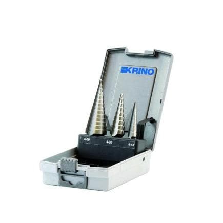 KRINO 01259107 - Jeu d'outils coniques étagés avec tranchants hélicoïdaux haute performance HSS-G (3 pcs.)
