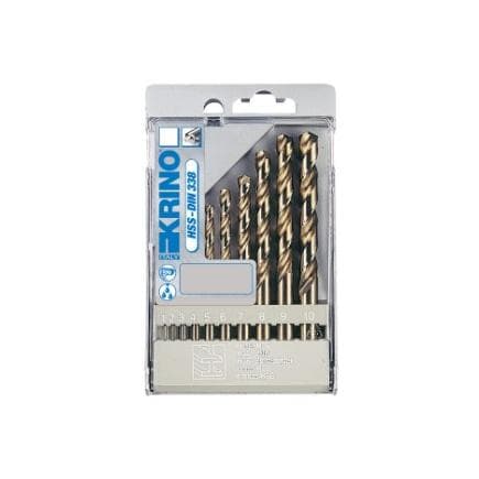 KRINO 01155201 - Jeu de forets au cobalt 5% DIN 338 en coffret métal et ABS (10 pcs.)