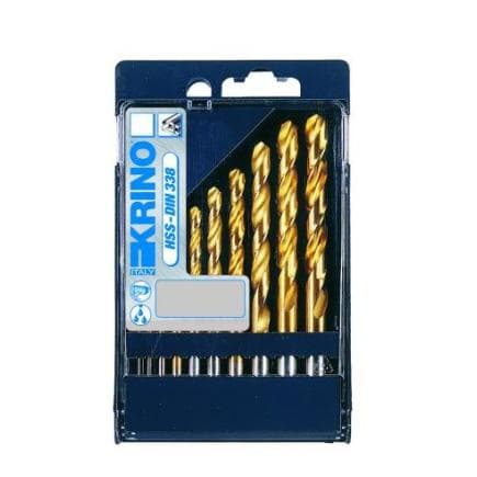 KRINO 01170201 - Jeu de forets au titane HSS-G DIN 338 (10 pcs.)