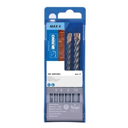 KRINO 03073201 - Forets rotatifs « Max 4 » avec 4 arêtes de coupe et 4 cannelures pour un perçage haute performance dans tous les matériaux de...
