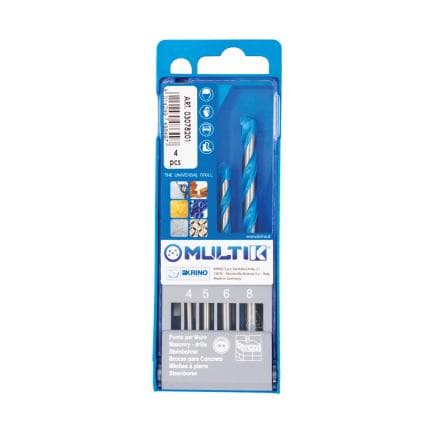 KRINO 03078202 - Jeu de forets universels haute performance pour couper tous les matériaux (4 pcs.)