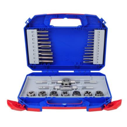 KRINO 09030504 - Jeu de filetage CV avec filetage métrique dans des boîtiers en métal et abs (30 pcs.)