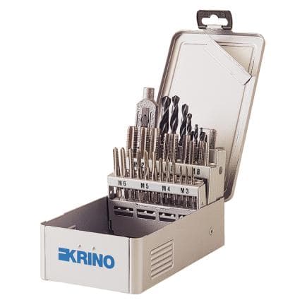 KRINO 17005402 - Jeu de filetage dans un coffret rigide en métal et plastique M3-12 (29 pcs.)
