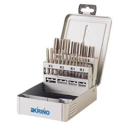 KRINO 17005401 - Jeu de filetage dans un coffret rigide en métal et plastique M3-12 (21 pcs.)