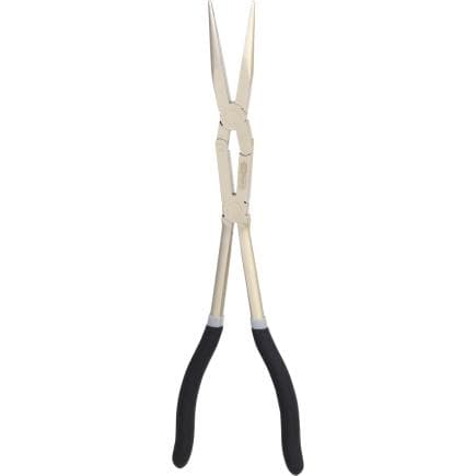 KS TOOLS 500.7062 - Pince extra-longue à bec demi-rond à double articulation