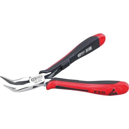 KS TOOLS 500.7073 - Pince pointue ESD-courbée-sans taille, 155 mm
