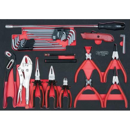 KS TOOLS 711.2036 - Jeu de pinces et de clés mâles coudées en module 1/1 SCS (36 pcs.)