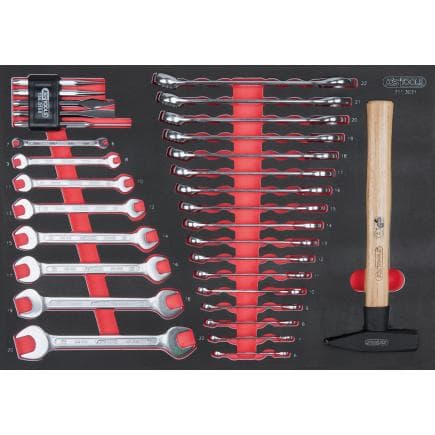 KS TOOLS 711.3031 - Jeu de clés et module marteau 1/1 SCS, métrique (31 pcs.)
