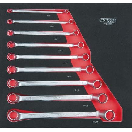 KS TOOLS 712.0009 - Jeu de clés polygonales à double extrémité en module 2/3 (9 pcs.)