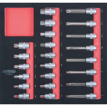 KS TOOLS 712.0023 - Coffret de douilles 1/2" en module 2/3 (23 pcs.)