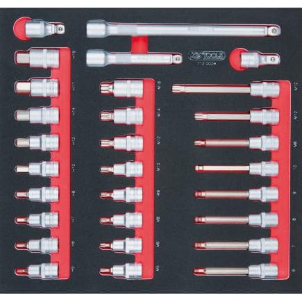 KS TOOLS 712.0029 - Coffret de douilles 1/2" en module 2/3 (29 pcs.)
