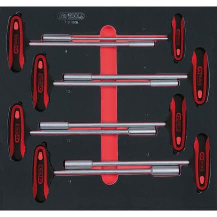 KS TOOLS 712.1008 - Jeu de tournevis pour fente en T dans le module 2/3 (8 pcs.)