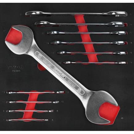 KS TOOLS 712.3011 - Jeu de clés à fourche doubles 6-41 mm en module 2/3 (11 pcs.)