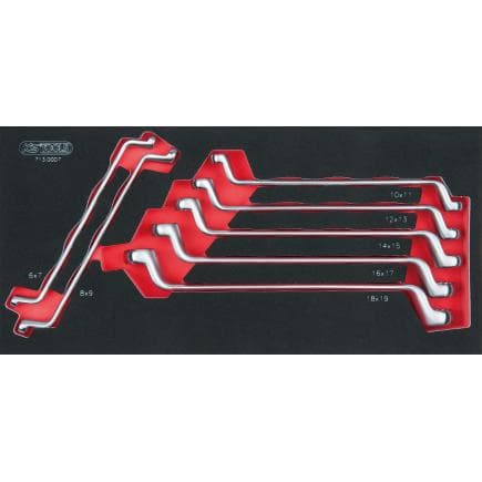 KS TOOLS 713.0007 - Jeu de clés polygonales à 2 extrémités en module 1/3 (7 pcs.)