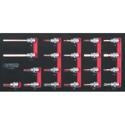 KS TOOLS 713.0021 - Jeu de douilles 3/8" en module 1/3 (21 pcs.)