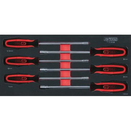KS TOOLS 713.3006 - Jeu de tournevis à douille ERGO+ dans un module SCS 1/3 (6 pièces)