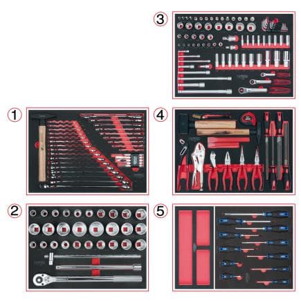 KS TOOLS 715.0171 - Ensemble de modules SCS pour engins de terrassement (171 pièces)