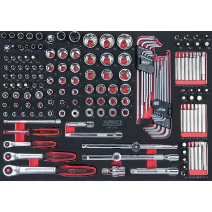 KS TOOLS 781.0160 - Jeu de clés à douilles CHROMEplus 1/4"+3/8"+1/2" en module 1/1 SCS (160 pcs.)