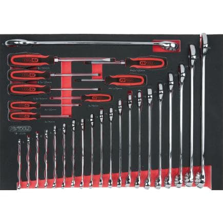 KS TOOLS 781.2029 - Jeu de clés mixtes CHROMEplus en module SCS 1/1 (29 pcs.)