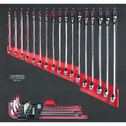 KS TOOLS 782.0027 - Jeu de clés mixtes CHROMEplus en module 2/3 SCS (27 pcs.)