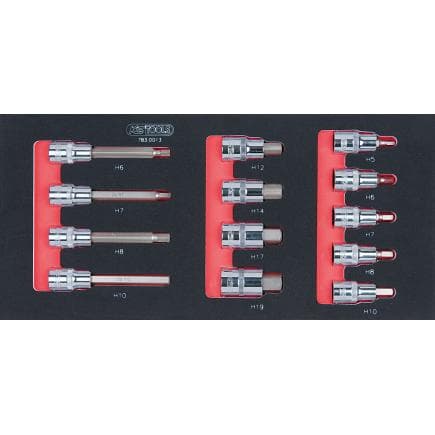 KS TOOLS 783.0013 - Jeu de clés à douille CHROMEplus en module 1/3 SCS (13 pcs.)