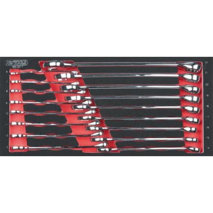 KS TOOLS 783.0017 - Jeu de clés mixtes CHROMEplus en module 1/3 SCS (17 pcs.)