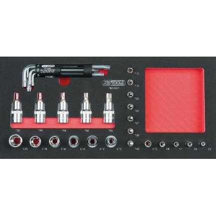 KS TOOLS 783.0031 - Jeu de clés à douilles 1/4"+1/2" module 1/3 SCS (31 pcs.)