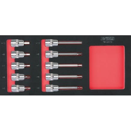 KS TOOLS 783.2010 - Jeu de clés à douille CHROMEplus 1/2" en module 1/3 SCS (10 pcs.)