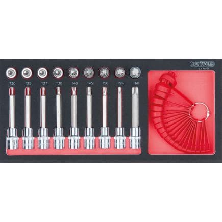 KS TOOLS 783.4019 - Jeu de clés à douilles TORX® 1/2" CHROMEplus en module 1/3 SCS (19 pcs.)