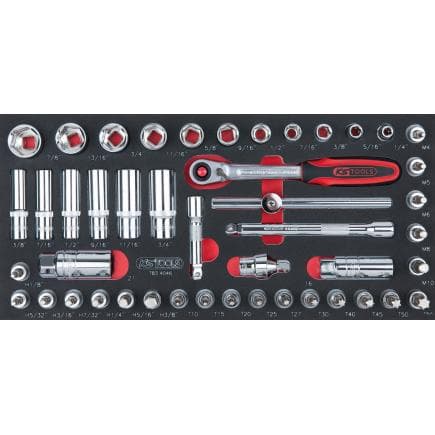 KS TOOLS 783.4046 - Jeu de clés à douilles CHROMEplus 3/8" module 1/3 SCS (46 pcs.)