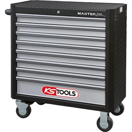 KS TOOLS 878.0008 - Servante MASTERline avec 8 tiroirs, noir-argent