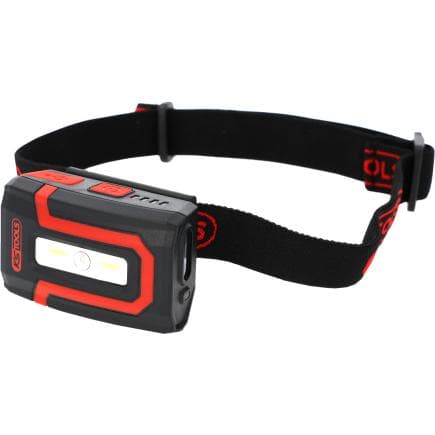KS TOOLS 150.4625 - Lampe frontale/lampe de chantier 2-en-1 eQi UltimateBEAM 450 lumens