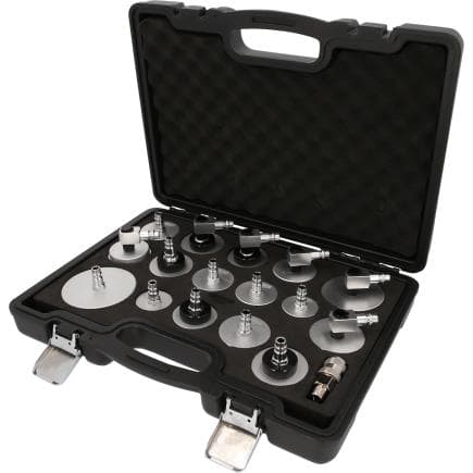 KS TOOLS 160.0815 - Jeu d'adaptateurs universels de manchon de purge pour la purge des freins (17 pcs.)