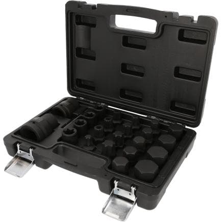 KS TOOLS 450.0450 - Jeu d'embouts interchangeables à chocs 3/4" + 1" (23 pcs.)
