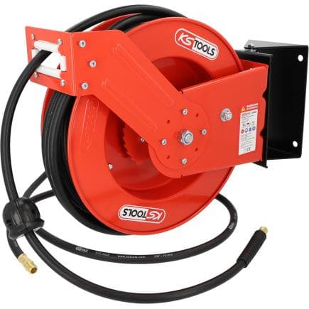 KS TOOLS 515.3425 - Enrouleur mural de tuyau d'air ø10 mm, Raccord 3/8", 20 m