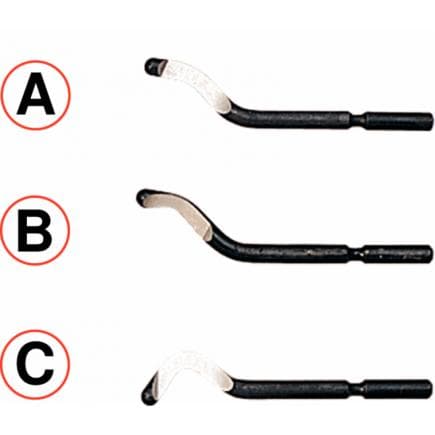 KS TOOLS 205.2012 - Lame interchangeable pour ébavurer, HSS