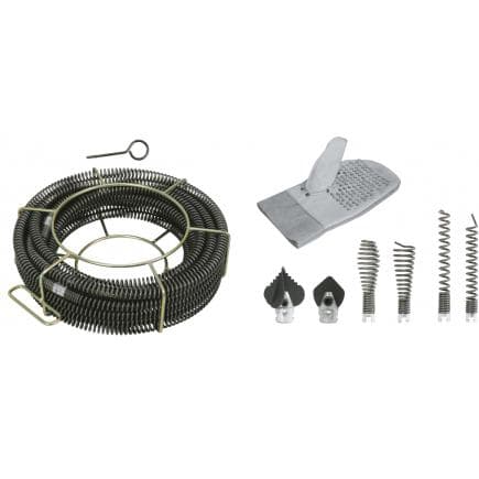 KS TOOLS 900.1923 - Jeu de déboucheur de canalisations ø 22mm avec filin métallique intérieur (14 pcs)