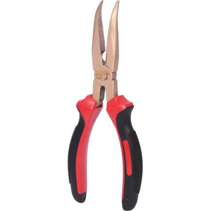 KS TOOLS 962.0612 - Pince à bec demi-rond BERYLLIUM plus, coudée 180 mm