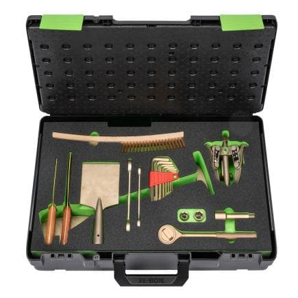 KUKKO K-202-1-F - Jeu de nettoyage de cabine de pulvérisation avec extracteur anti-étincelles (20 pcs.)