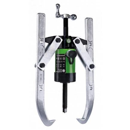 KUKKO Y28-205 - Extracteur hydraulique à 2 bras avec mâchoires à serrage automatique, avec vérin hydraulique à piston creux et actionnement à pompe